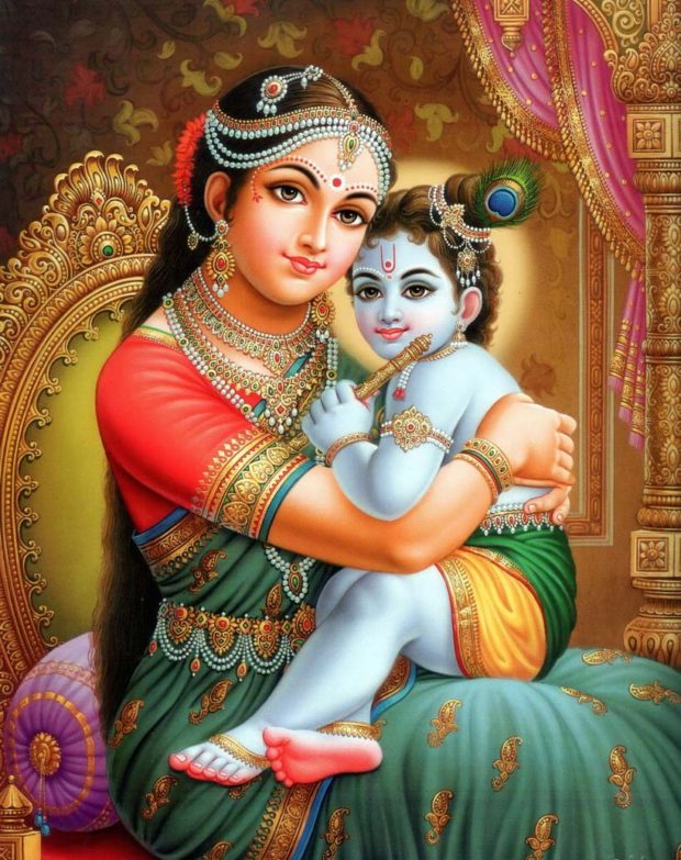 krishna and his mom
