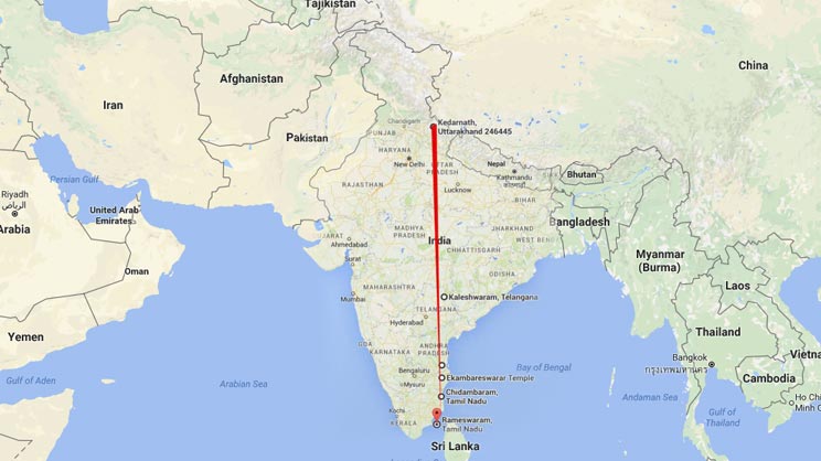 Did you Know? Lord Siva Temples in India on almost Same Longitude